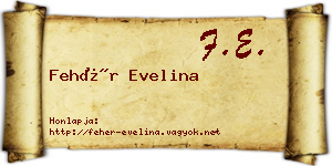Fehér Evelina névjegykártya